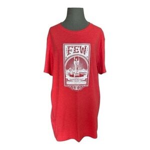 Few Rye Whiskey Pink Graphic T-Shirt Women's Large Crew Neck Cotton Blend New